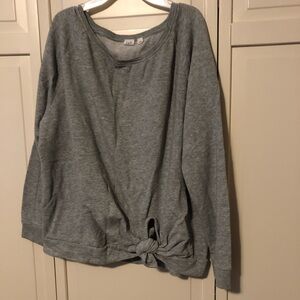 GAP Gray Women's Sweatshirt with Knot Accent